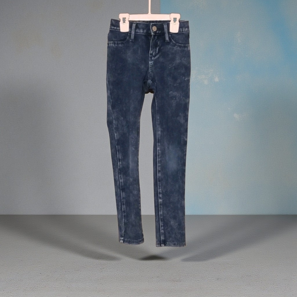 Stylish Old Navy Blue Girls Denim Jeans Elastic Adjustable Waist EUC Size 8